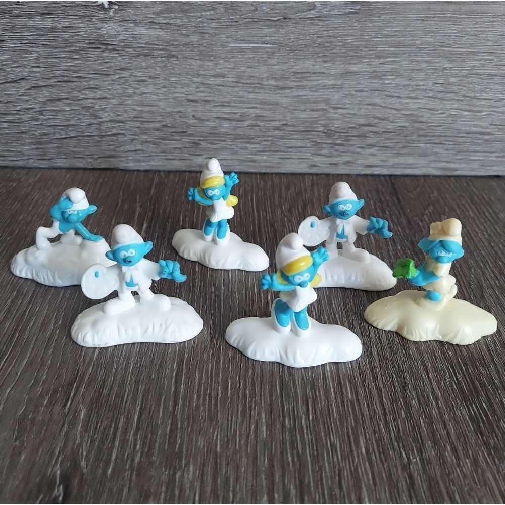 The Smurfs Toy Figures Lot - 6 pieces
